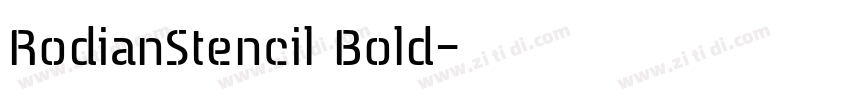 RodianStencil Bold字体转换